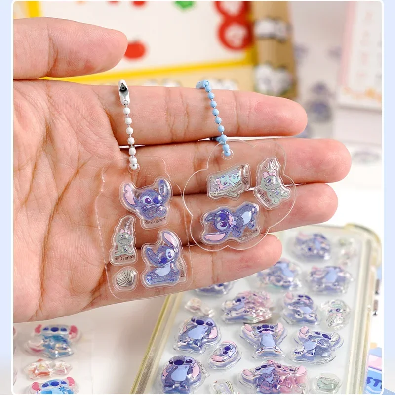 Novo disney ponto 3d alívio adesivo de cristal dos desenhos animados geléia sólida caso telefone decoração criatividade estudante diy brinquedos artesanais presentes