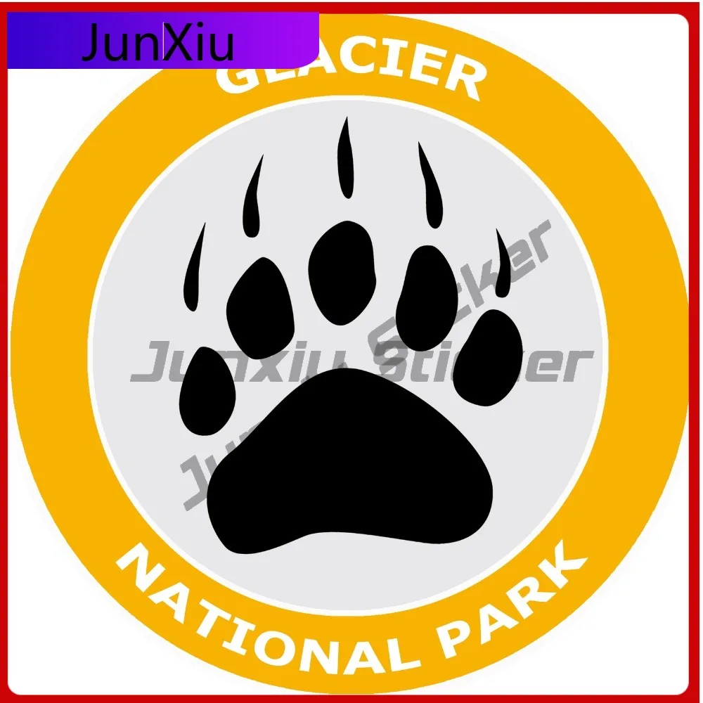 

Glacier National Park Bear Claw Logo Truck Sticker Decal Vintage Waterproof Vinyl Decoratio Car Laptop Window Bumper