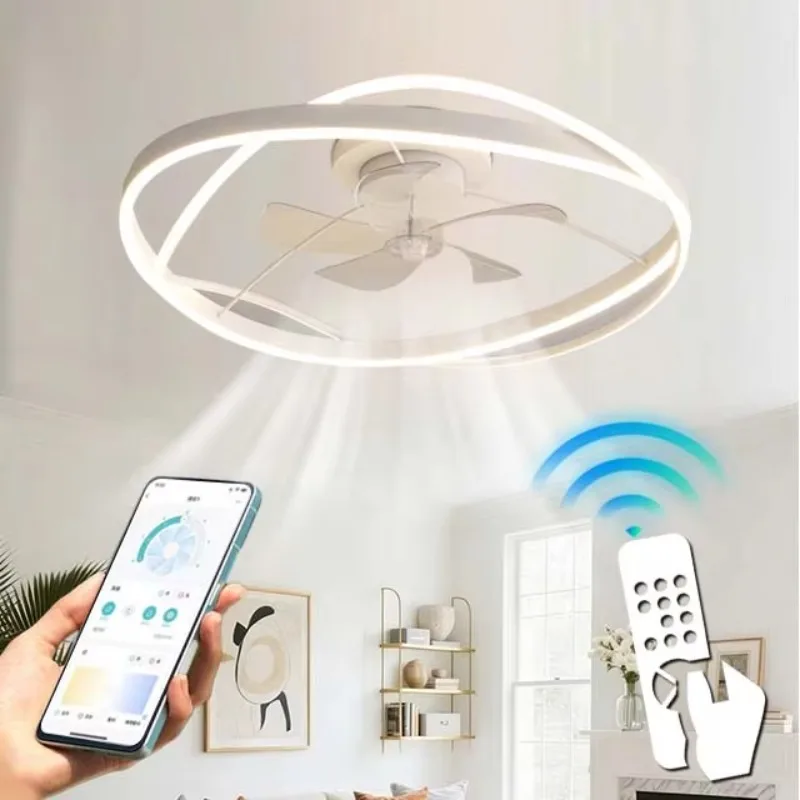 Ceiling fan with light, suitable for bedroom, restaurant and hotel decoration, including remote control