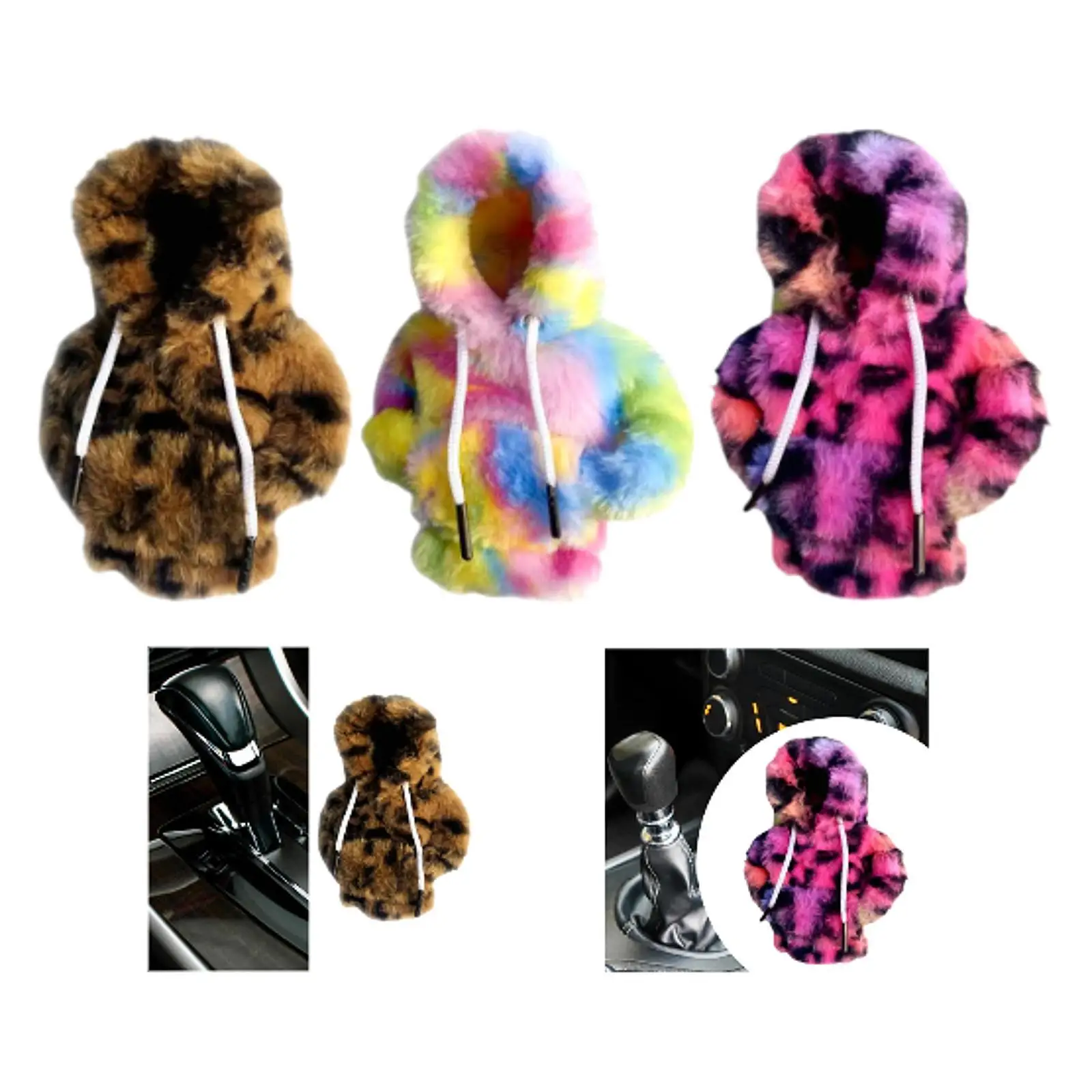 

Unique Car Shift Knob Hoodie Cover Soft Cloth Material Universal Gear Stick Protector Interior Decor for Vehicle Accessory