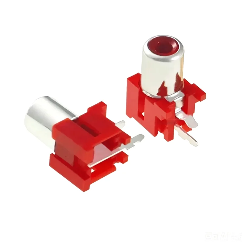 10PCS RCA Socket 2-Pin 3-Pin AV Same Core Socket PCB Welded Audio And Video Lotus Base Av-8.4-5