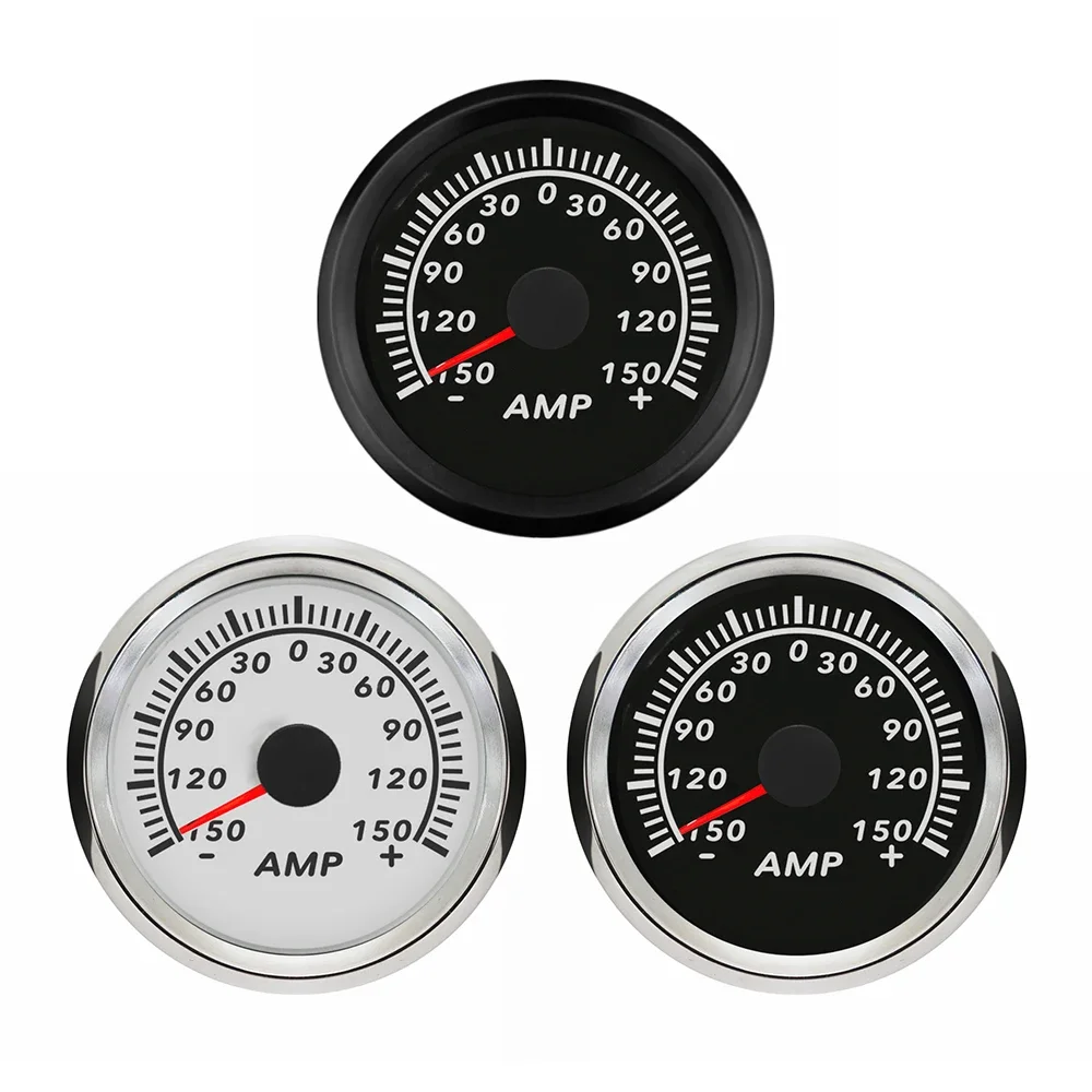ELING 52mm Universal Ammeter Ampere Meter +/-50A +/-80A +/-150A  with Current Sensor 9-32V with Red Backlight for Car Boat Yacht