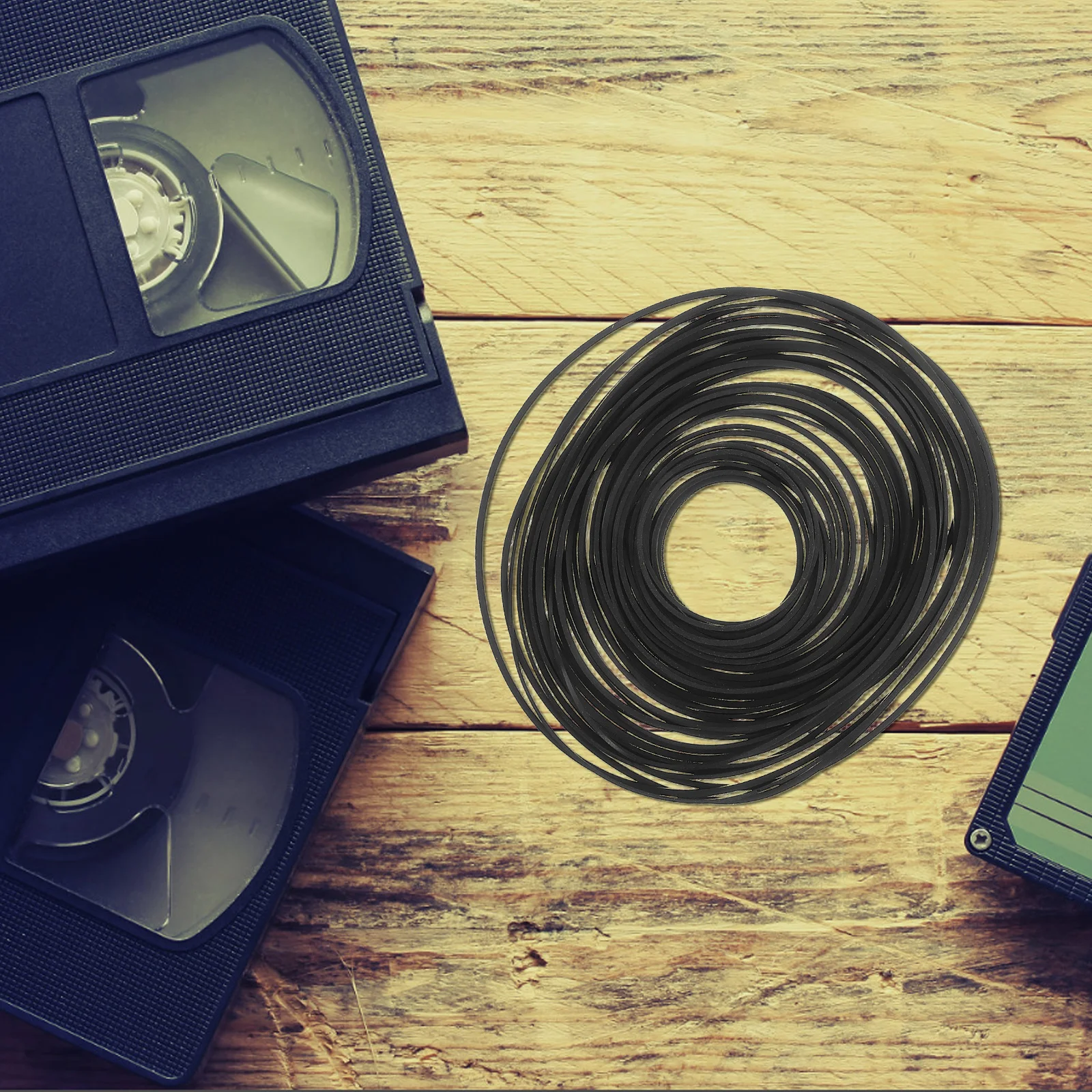 مجموعة حزام كاسيت مطاطي مكون من 50 قطعة لأجهزة الصوت والفيديو، استخدام متعدد الاستخدامات، محمول يدوم طويلاً، استعادة سهلة الاستخدام