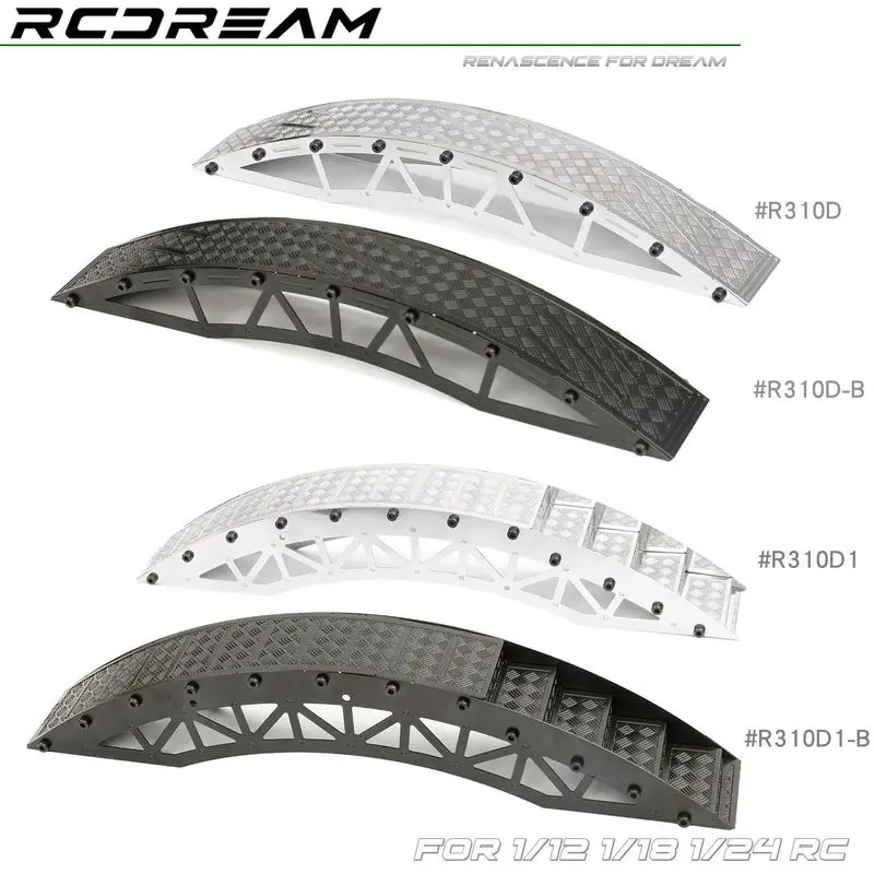 RCDream 1/12 1/18 1/24 RC Crawler Car Obstacle Kit Single Side Bridge Cross Axle Steep Slope Arch Bridge For RC Training Scene