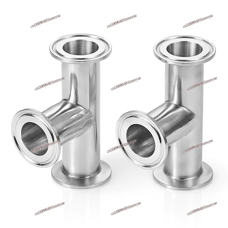 

304 316L Stainless Steel Quick-loading Tee Sanitary Grade Inner and Outer Mirror Chuck Clamp Type T-shaped Tee Joint
