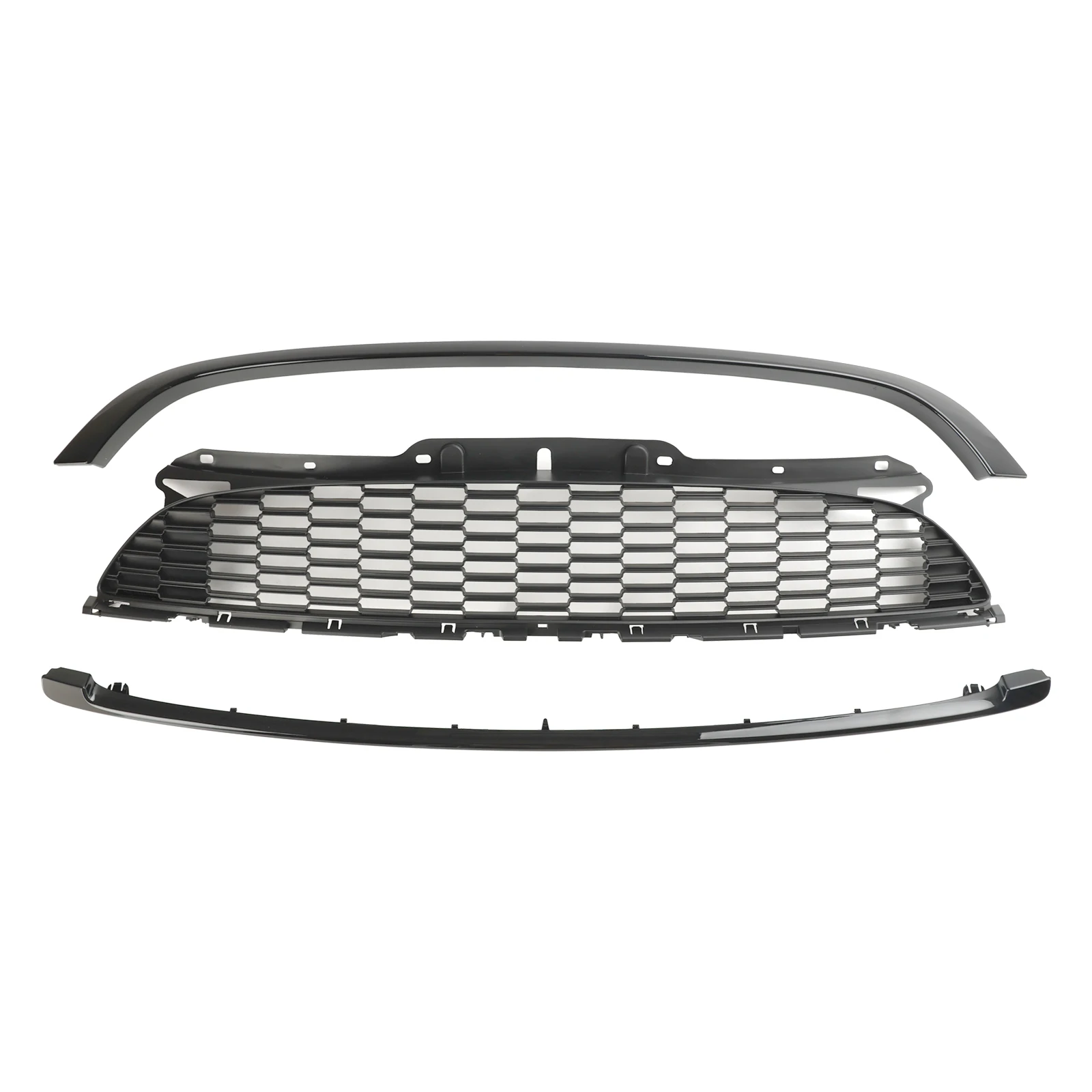 Car Grill Front Bumper Grille With Frame Trim For Mini Cooper S R55 R56 R57 R58 R59 2007-2015 JCW Style