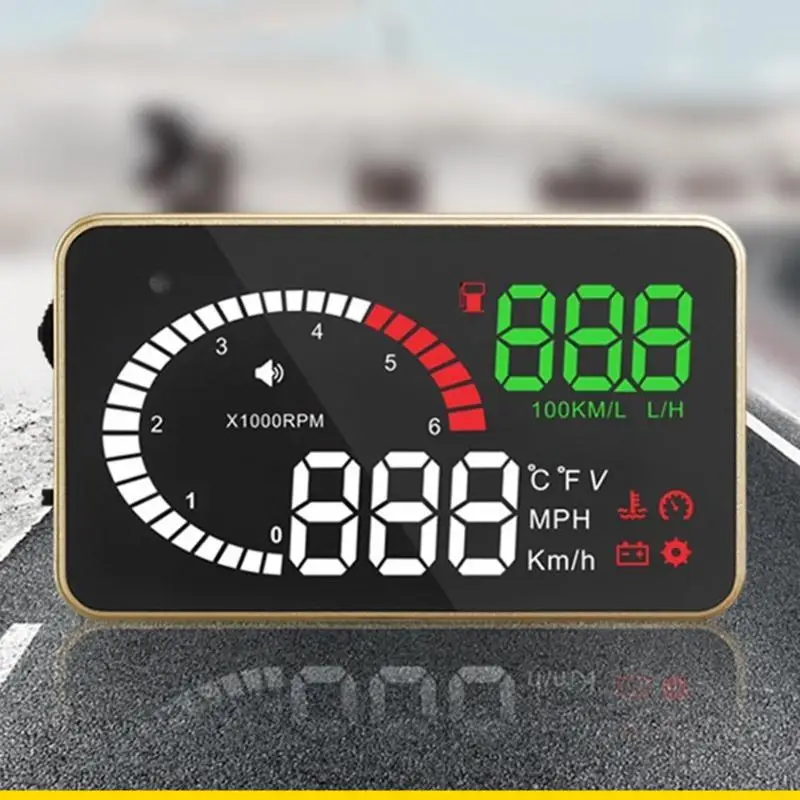 

SZCH Цифровой спидометр Универсальный OBD2 Автомобильный HUD Проекционный дисплей Сигнализация превышения скорости