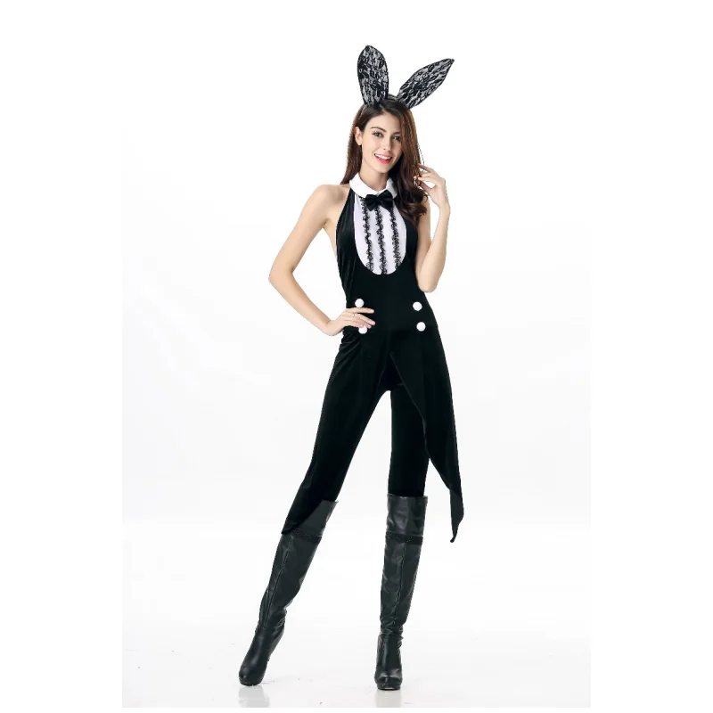 

Sexy Costume Rabbit Uniform Sexy Rabit Costume Halloween Night Clubwear Black Bunny Girl Dress