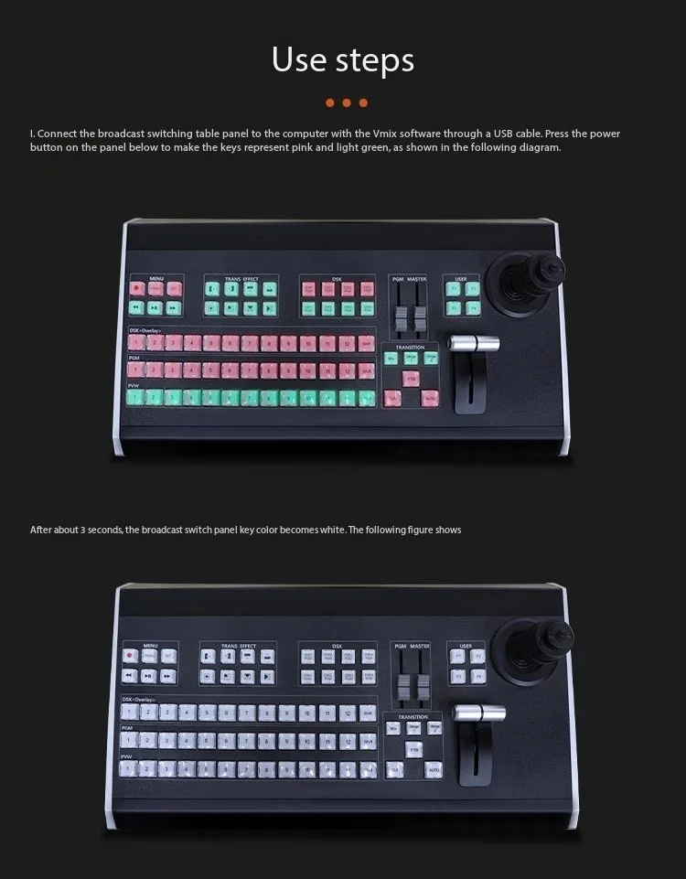 TYST TS-15P فيديو Vmix لوحة تحكم صغيرة لتسجيل الفيديو لوحة مفاتيح لـ OBS Ins البث التلفزيوني المباشر يوتيوب جديد