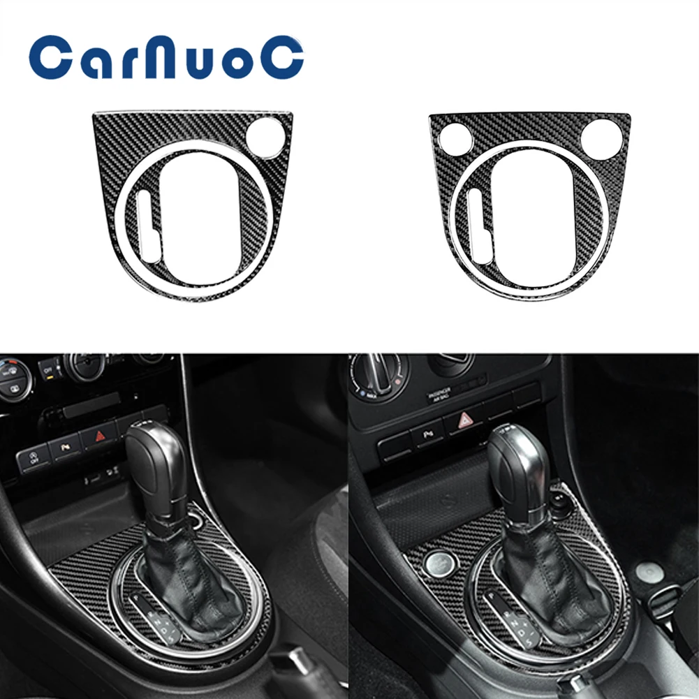 

Car Carbon Fiber Stickers Center Gear Shift Panel Cover Trim For Volkswagen Beetle 5C 2012-2019 Interior Decorative Accessories