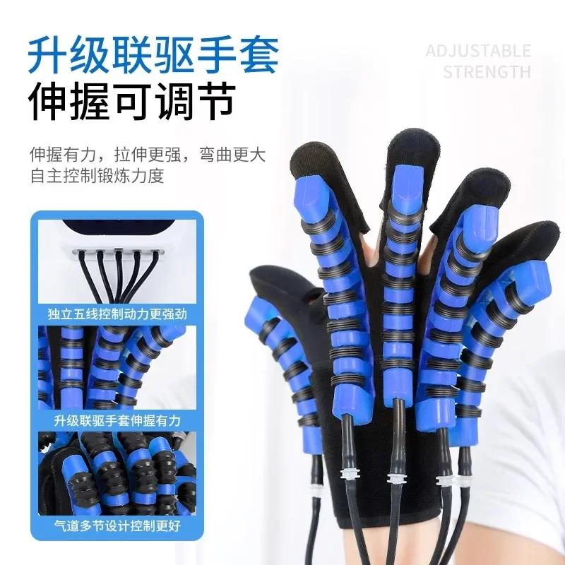 Finger Hand Rehabilitation Trainer Electric Rehabilitation Machine Gloves Stroke Hemiplegia Five Finger Hand Function Massager