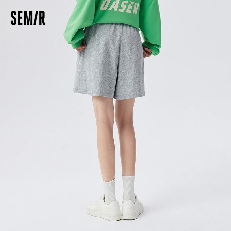 Semir Casual Shorts Women Knitting Soft And Comfortable Skin-Friendly Pajamas Home Wear Loose Pants