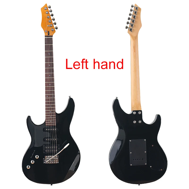 Stock 6 String 39 Inch Right Hand And Left Hand Electric Guitar Bassood Body 22 Frets Electric Guitar With Coated Problem