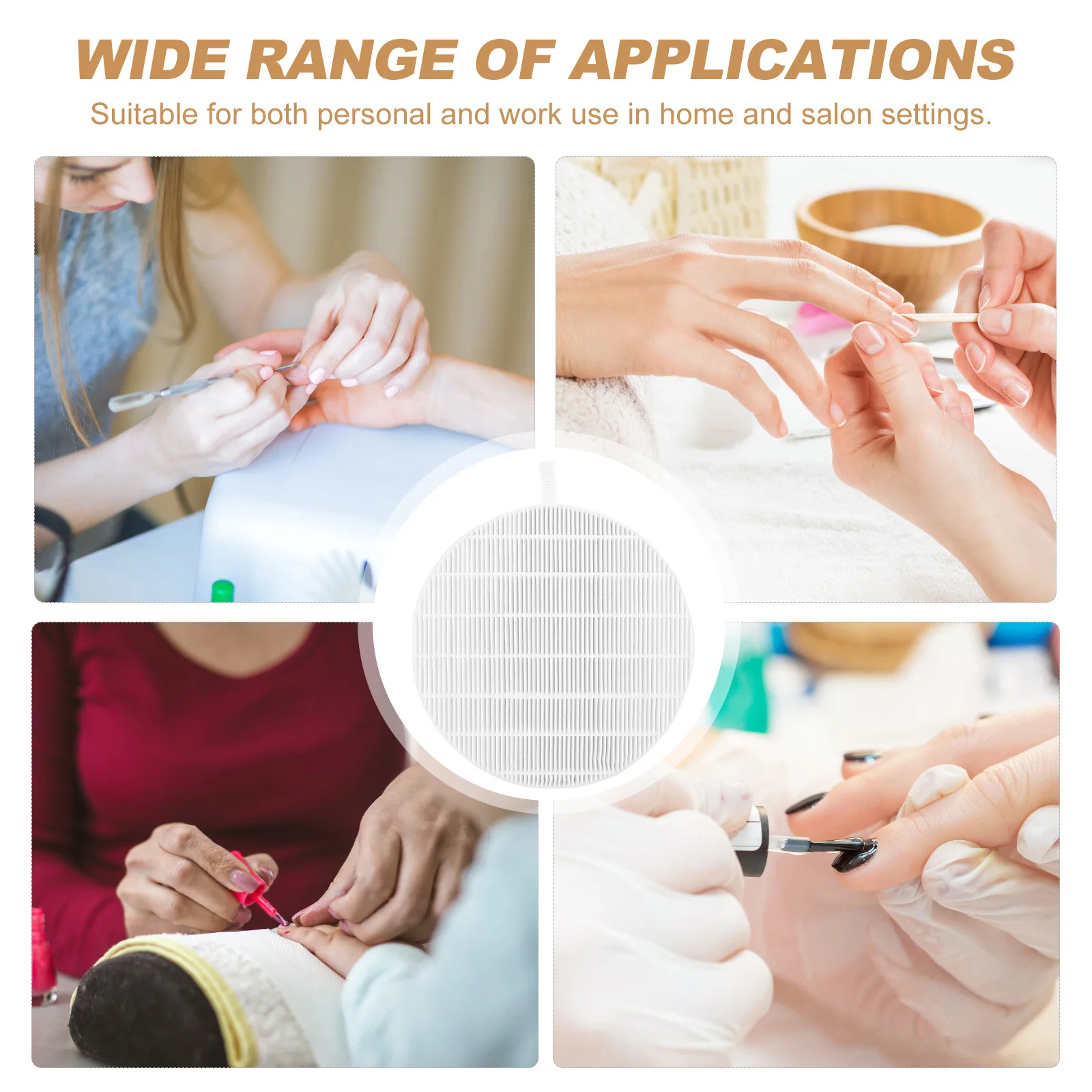 

Nail Dust Collector Filter Replacement Nonwoven Screen Plate for Nail Art Tools Portable Efficient Filtration Professional