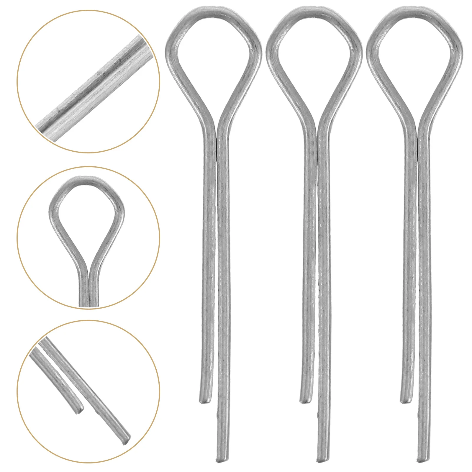 

100pcs Galvanized Hair Pin Cotter Pins Heavy Duty Spring Fastener For Automotive Trailer Tractors Axles Engine Repair Steel