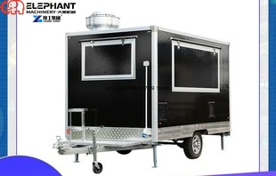 Multi Purpose Square Box Food Trailer Rectangle Mobile Snack Bar For All Scenes