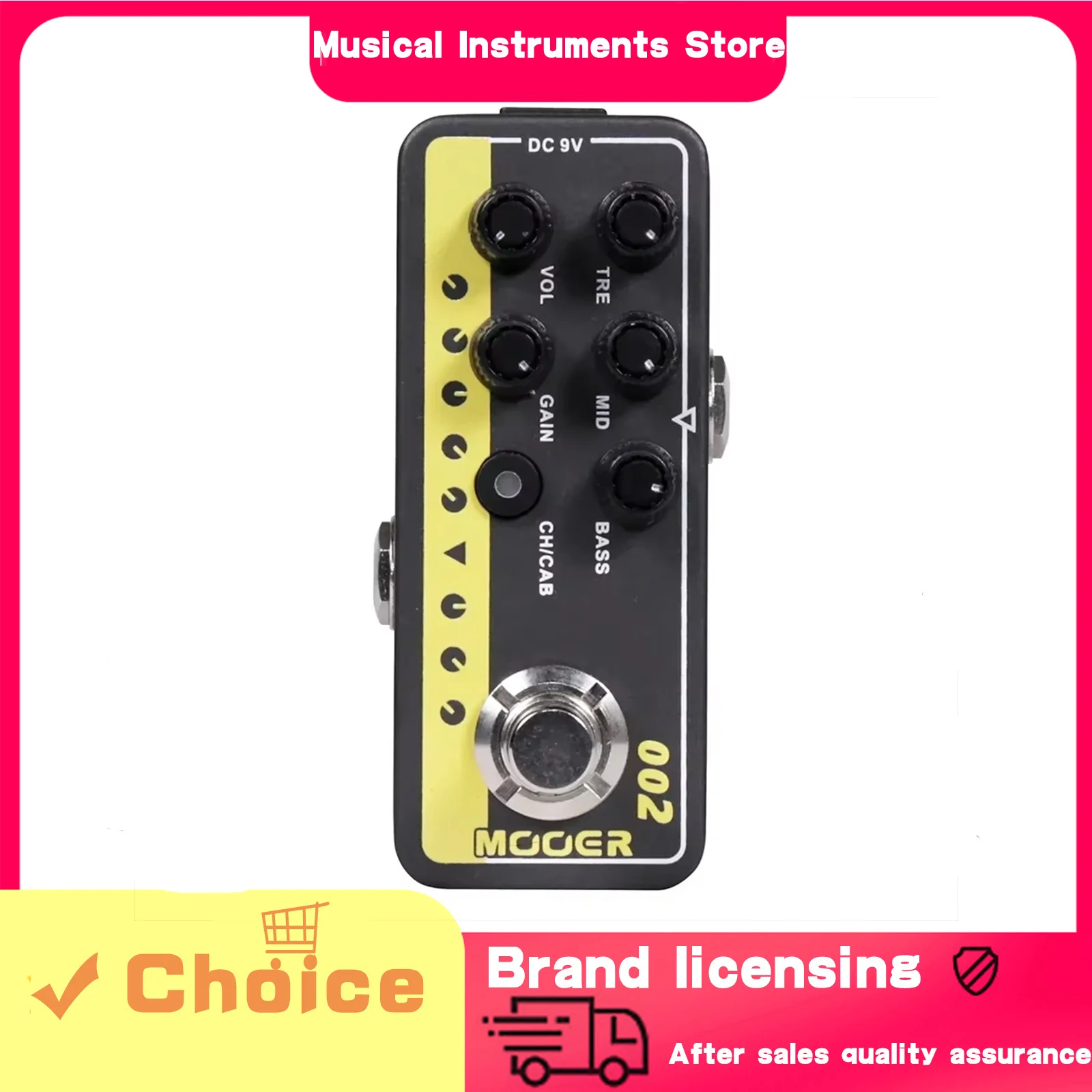 

Гитарная педаль эффектов MOOER 002 Uk Gold 900: Классический английский рок-звук, цифровой предусилитель, гитарный компрессор, гитарные комплектующие