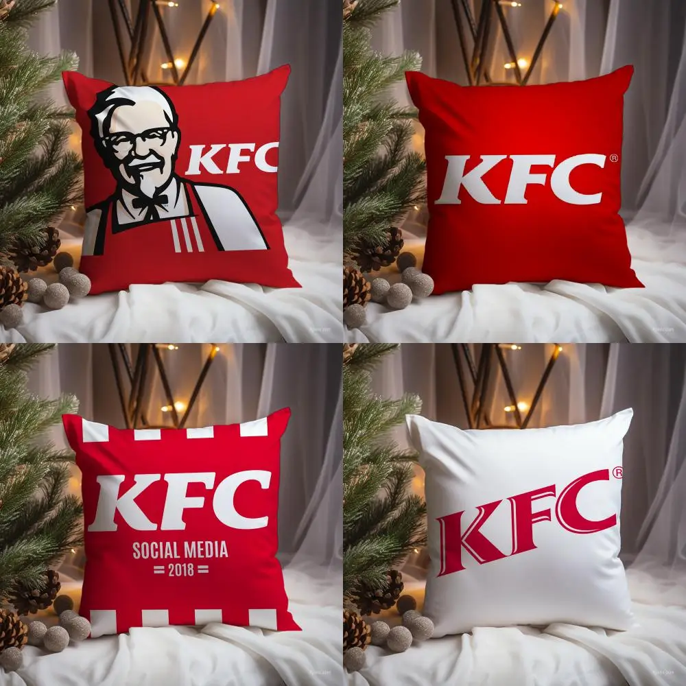 Funda de cojín con logo Kentucky Fried Chicken, funda de almohada Reversible de primera comodidad, diseño dos en uno para cualquier habitación y interior del coche