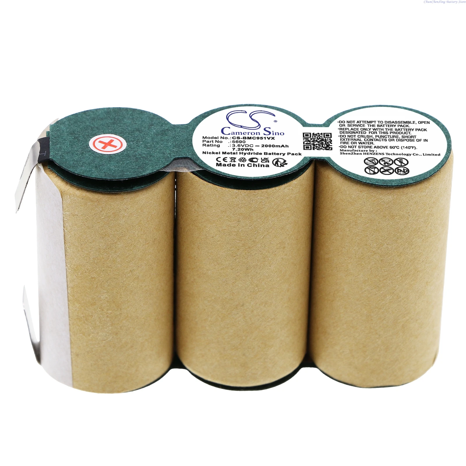 

Cameron Sino 3.6V 2000mAh Vacuum Cleaner Battery for Bomann 5690 +Tool