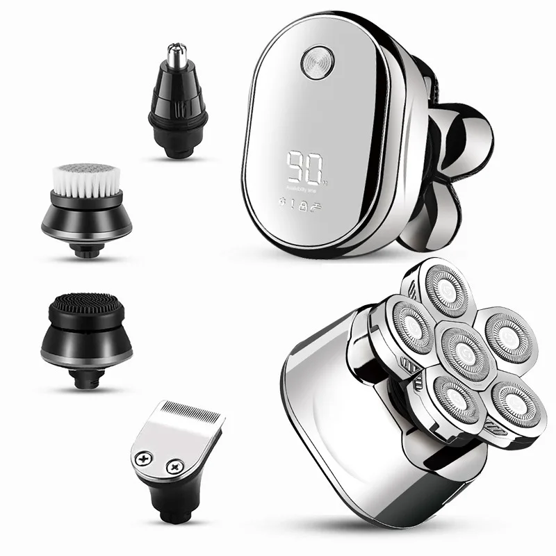 جديد وصول الرجال متعددة الوظائف الحلاقة الحلاقة الكهربائية ستة شفرات رئيس أداة إزالة الشعر Barbeau