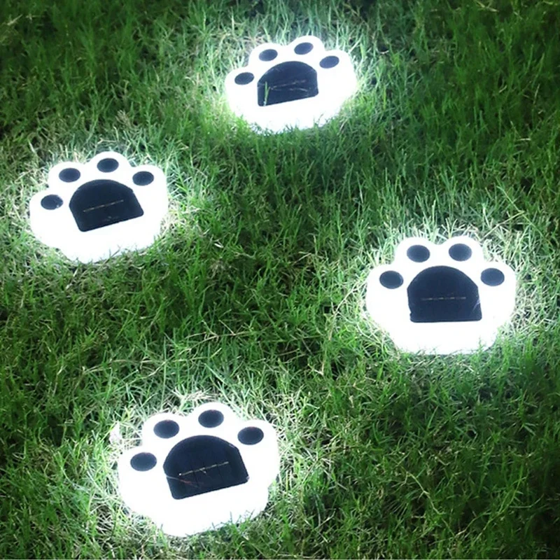 Luci da giardino per zampe di gatto da giardino a energia solare per esterni