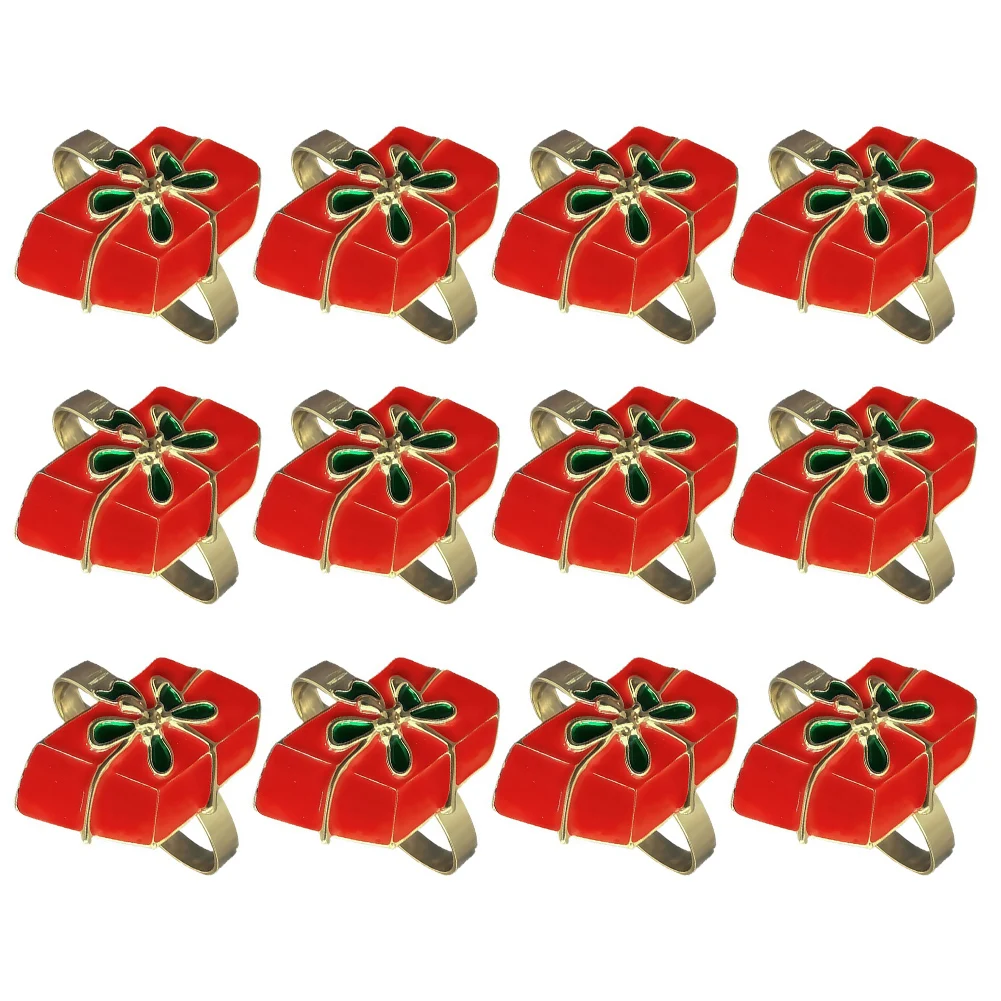 Servilleteros de metal rojo, 12 piezas, 22 por 4 centímetros, para decoración de mesa elegante, adecuados para bodas y fiestas