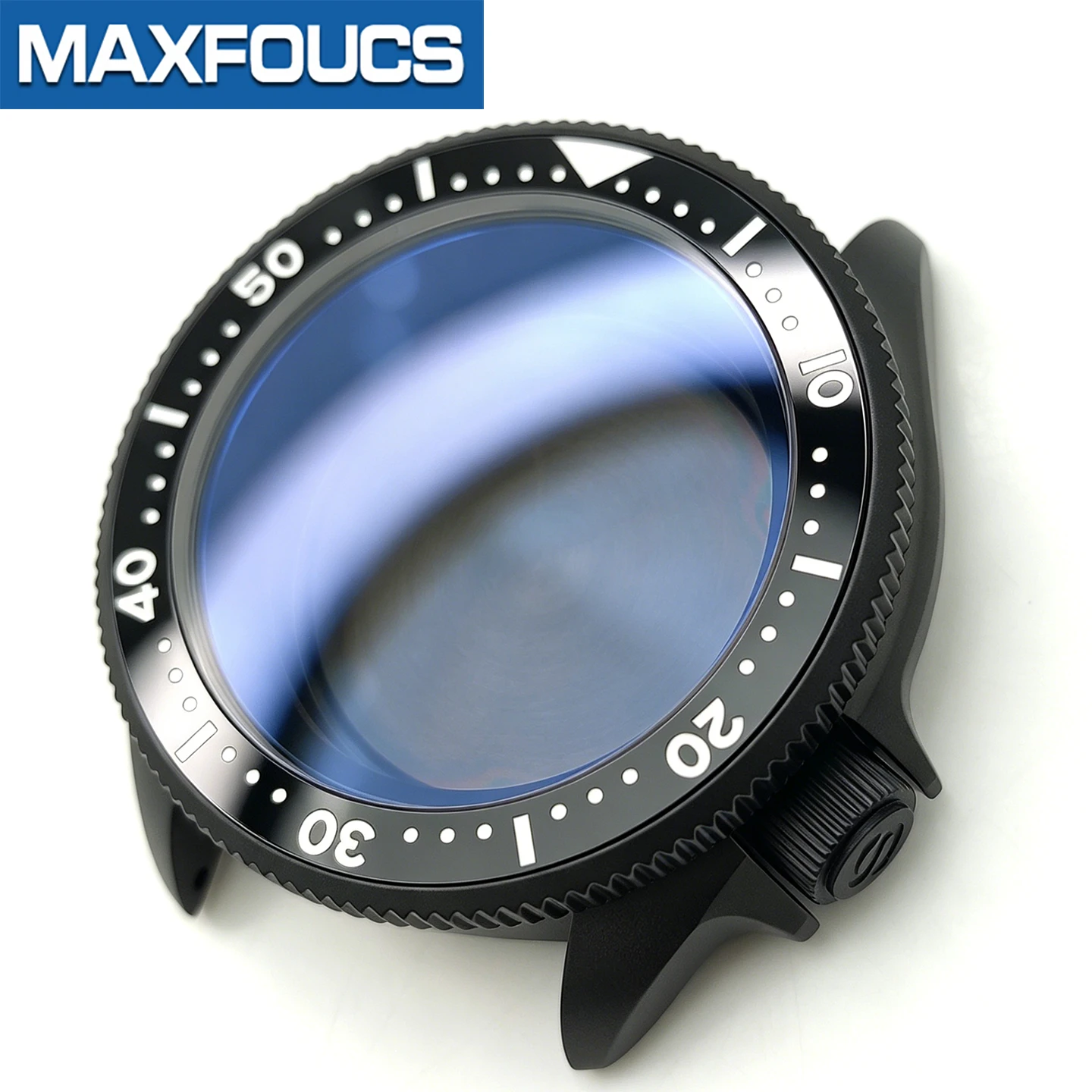 MM300 SRPD SKX Uhrengehäuse-Set Mattschwarze Uhrengehäuse MOD Uhrenteile NH NH35 NH36 4r36 4r35 Modifikationsteile Saphir Maßanfertigung – Detail 10