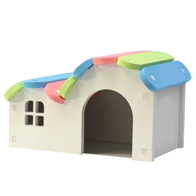 Rainbow Small Nest Hamster Supplies Golden Bear Sleeping Room Supplies Home Fun Toys Wooden Small House Colorful Small Nest