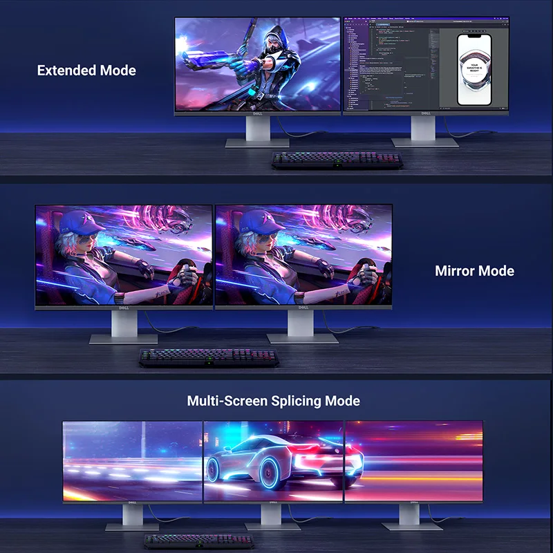 UGREEN DisplayPort Kabel 8K DP 1.4 Adapter 2K165Hz 32,4 Gb/s Kabel do PUBG Gaming Play do komputera PC Monitor Projektor — zdjęcie 7