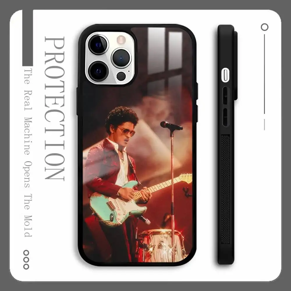 Cantor b-bruno marte caso de telefone para iphone 16 15 14 13 12 11 pro max plus mini magnético magsafe capa de carregamento sem fio