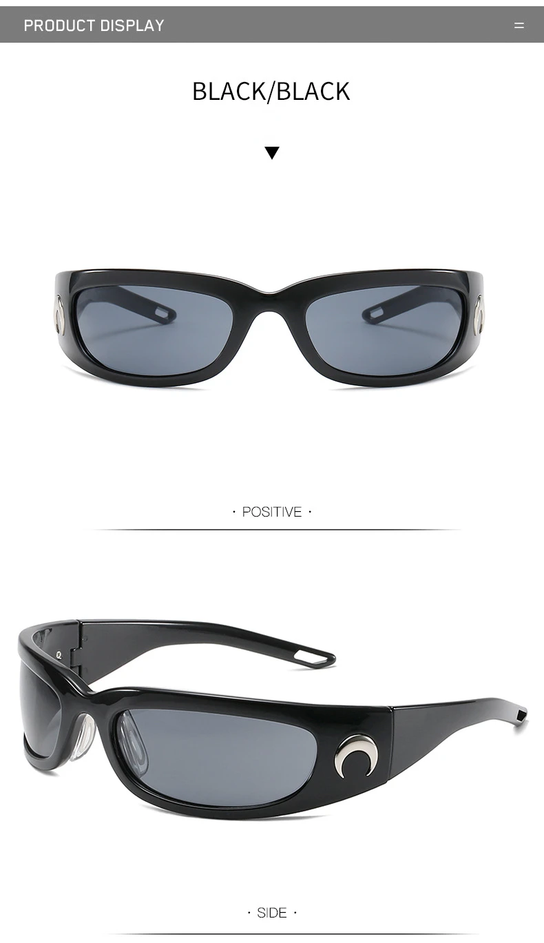2026 Neue Rechteckige Sonnenbrille für Damen und Herren Vintage Outdoor Radsport Hip-Hop Punk Sonnenbrillen Y2k Brillen – Detail 13