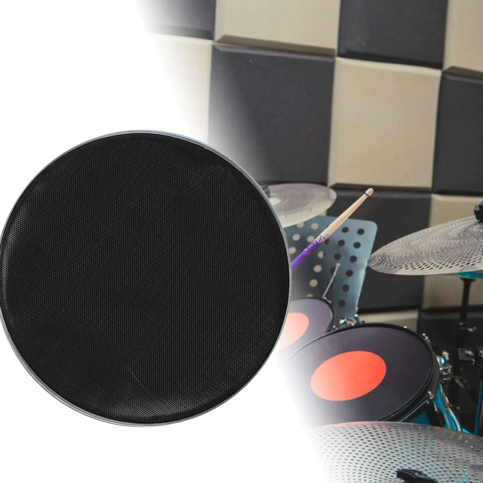 Übungszubehör für Bassdrum-Schlägelköpfe mit Schlagzeug-Dämpferpads, Schlagzeug-Schalldämpfer für Snare Drums, Tom-Schlagzeug und Percussion