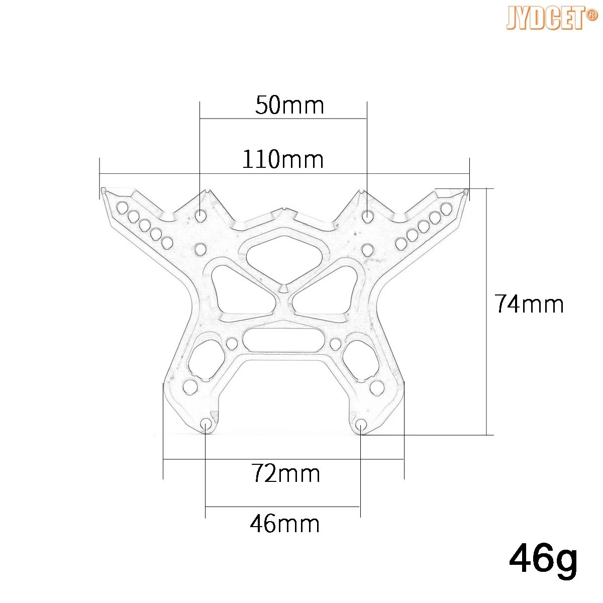 Tour d'amortisseur avant/arrière en aluminium, pour RC ARRMA 1/8 KRABOUTALION OUTCAST NOTORIOUS, # AR330220 # AR330222