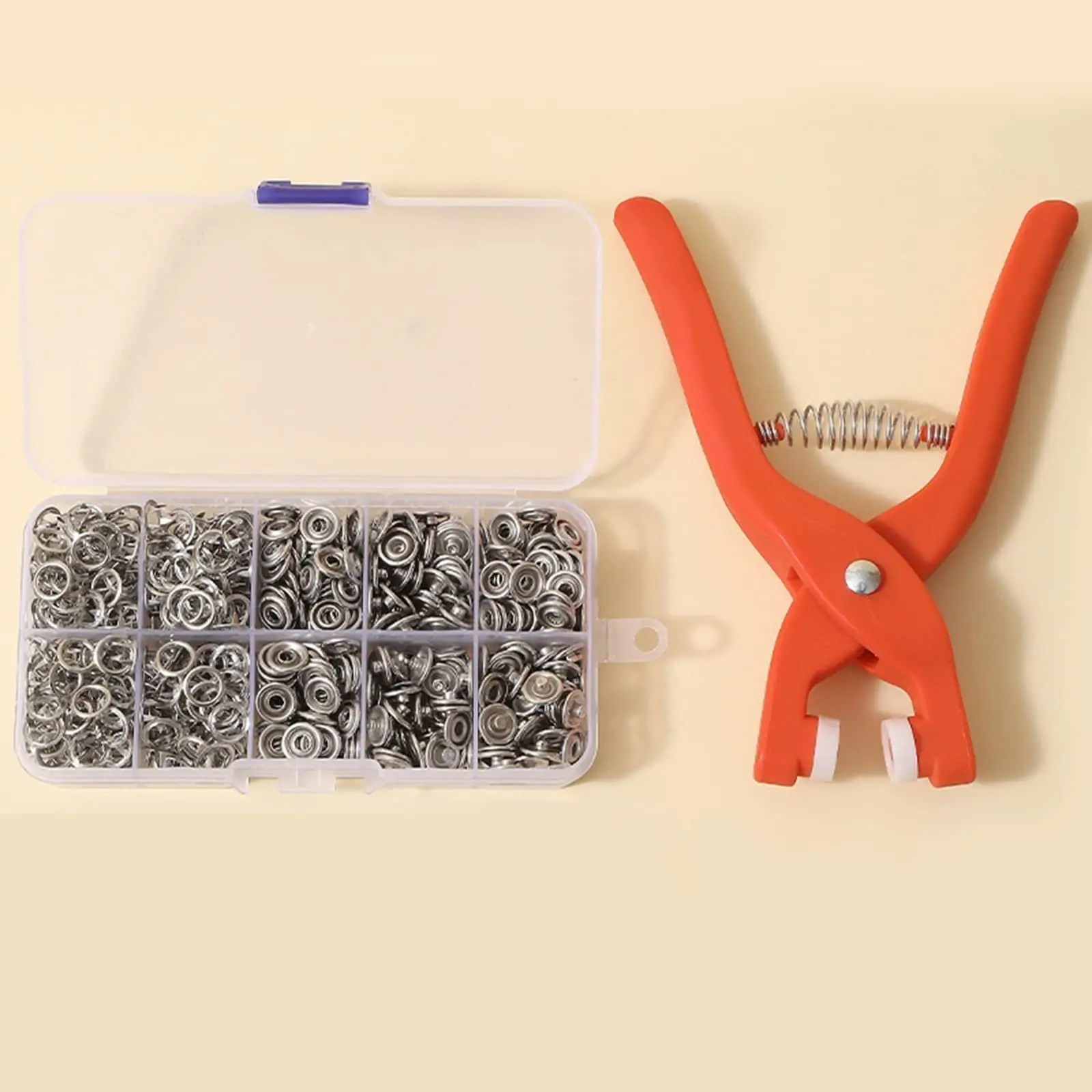 50 Sets Metal Snaps Buttons with Fastener Pliers Press Tool Kit For For Sewing And Crafting DIY Craftsmanship