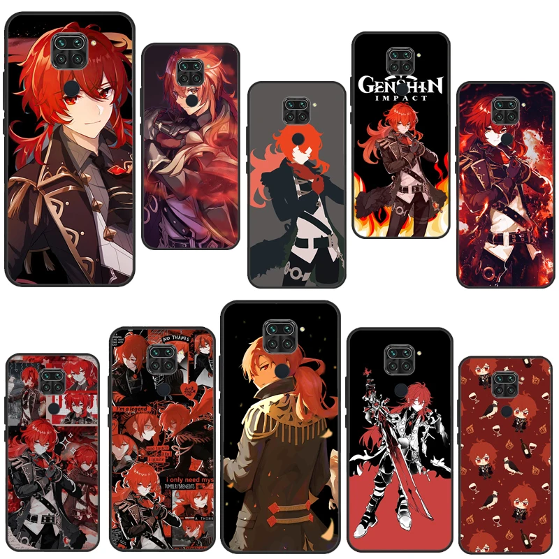 Genshin Impact Diluc Case For Xiaomi Redmi Note 11 10 9 8 12 Pro Plus 12S 11S 10S Cover For Redmi 12C 10C 10A 9C