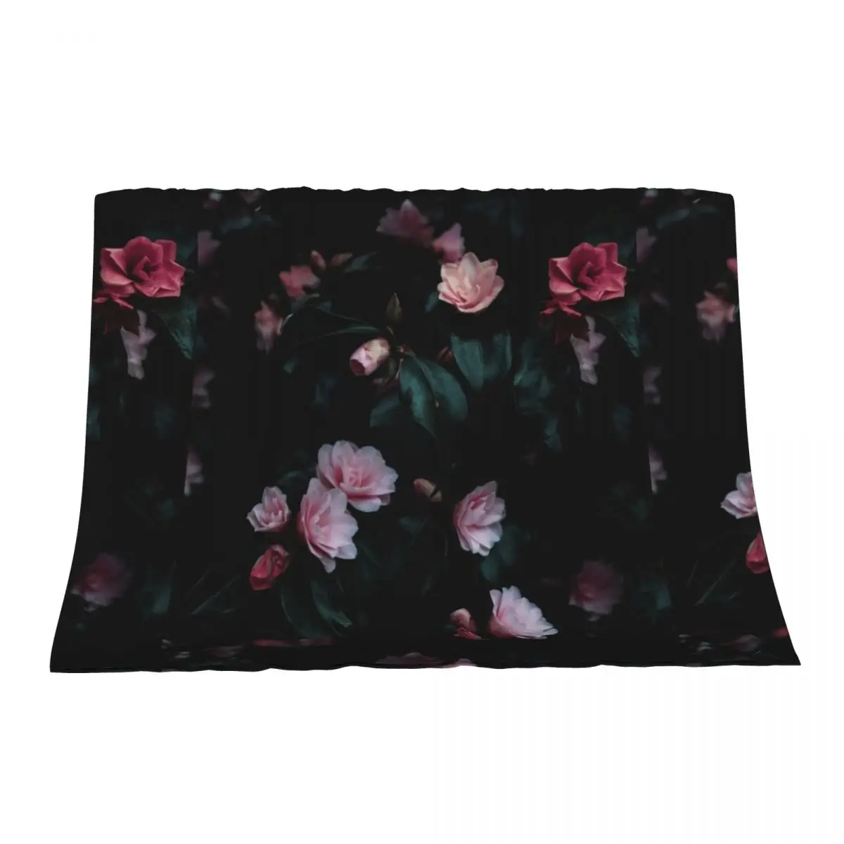 

Romantic dark floral Throw Blanket Retros Luxury Thicken Sofas Luxury Blankets