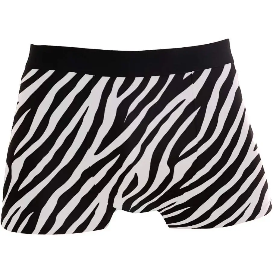 

Black And White Mens Boxer Briefs Underwear Breathable Stretch Boxer Trunk Underwear with Moisture-Wicking Fabric