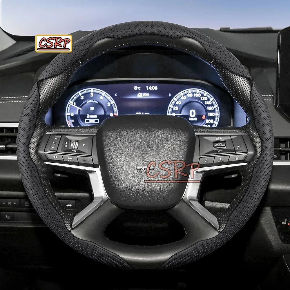 for Mitsubishi Breathable Hole Leather Steering Wheel Durable Outlander 3 XL L200 Lancer Evo10 Asx Pajero Tr4 Mirage G4 Eclipse