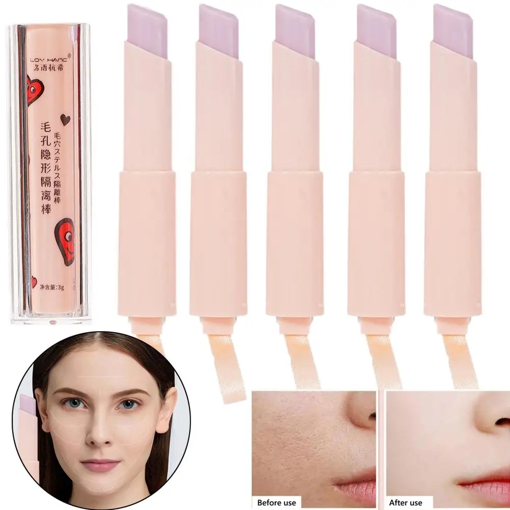 5Pcs Invisible Pore Primer Stick Waterproof Face Primer Makeup Oil-control Concealer Smooth Fine Lines Anti-Sweat