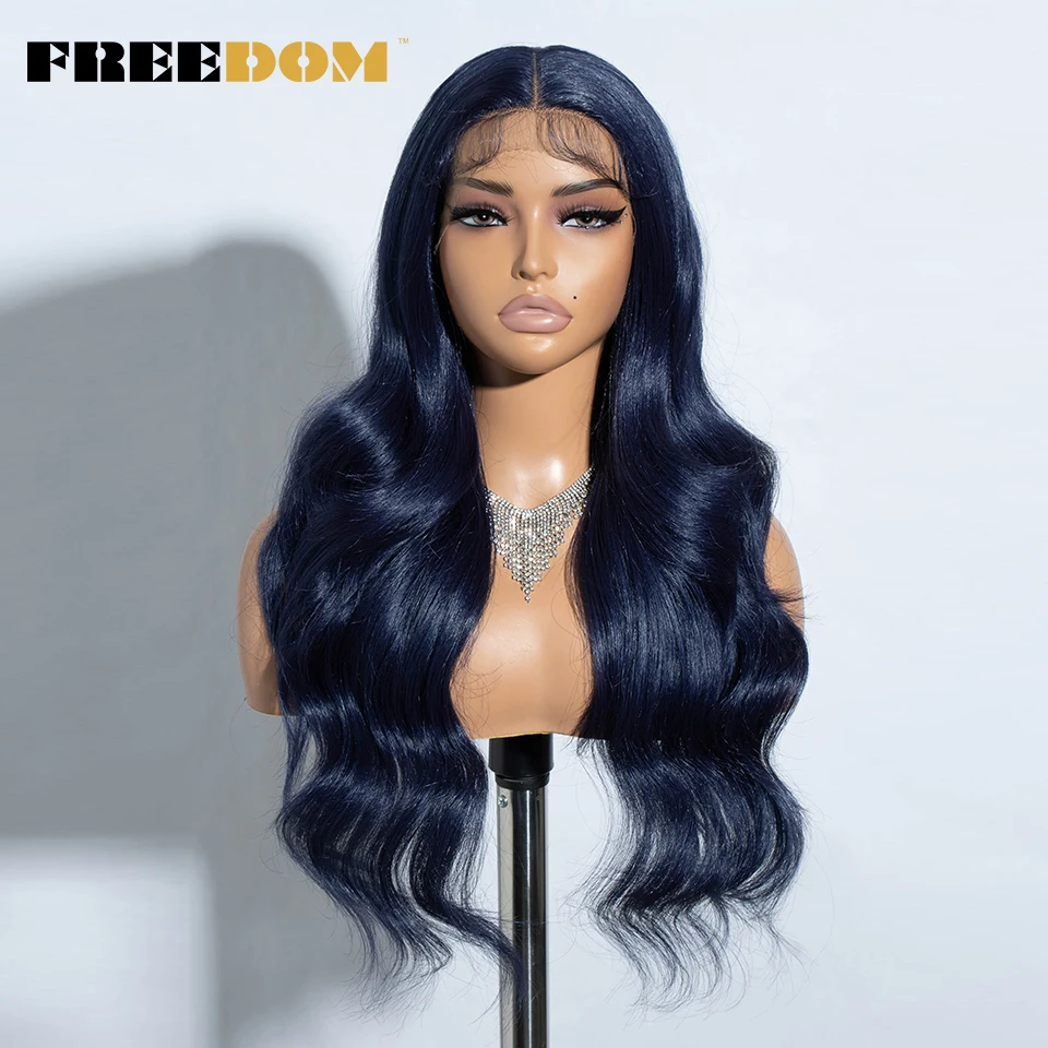 FREEDOM Synthetische Lace-Front-Perücken für Damen, 26 Zoll, Highlight Honey Brown, gewellte Perücke, Ombre-Blond, Lace-Perücke, synthetische Cosplay-Perücke – Detail 10