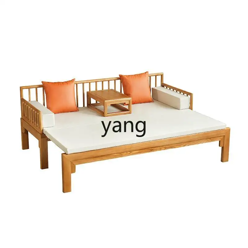 

lzr New Chinese Style Solid Wood Sliding Bed Small Apartment Living Room Sofa Bed
