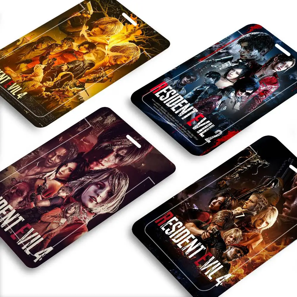 Porta Tarjetas de Crédito con Diseño de Resident Evil, 1 Pieza, Porta Tarjetas Bancarias con Correa para el Cuello, Porta Identificación para Estudiantes con Cordón