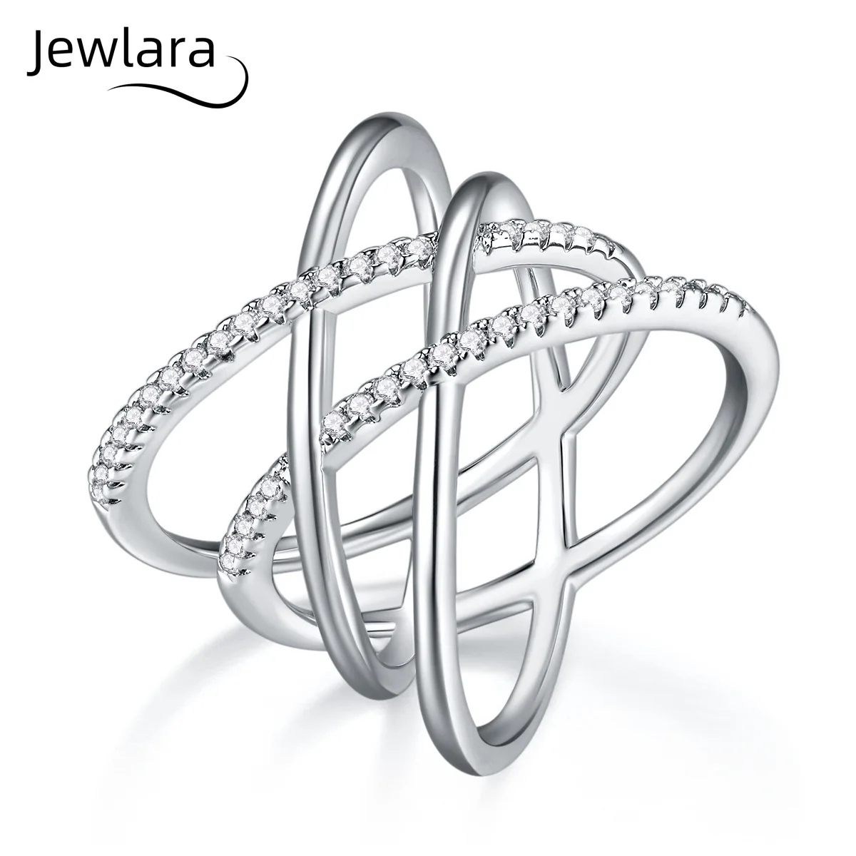 

Jewlara Stacked Moissanite Rings Does Not Fade, 925 Silver Ring Children's Niche Design S925 Silver Jewelry Gifts