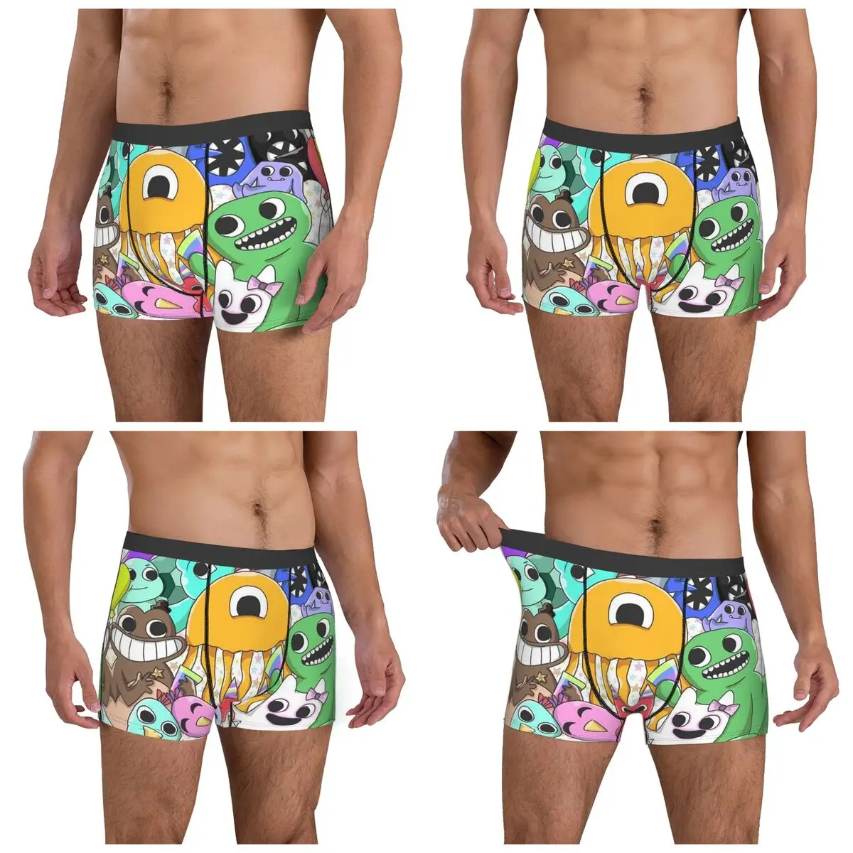 Calzoncillos Boxer cortos de dibujos animados Garten Of Banban, ropa interior cómoda para hombre, regalos para novio