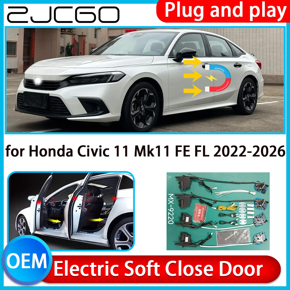 

for Honda Civic 11 Mk11 FE FL 2022-2026 Auto Pull Car Soft Close Kit Door Power Latch Electric Door Catch Soft Closing Assist