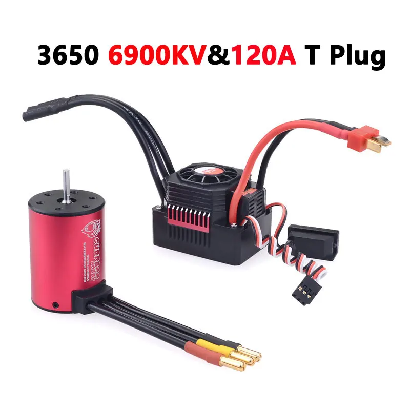 Overtref Hobby KK 3650 Combo waterdichte borstelloze motor 7700/6900/4500/3600/3100KV 3,175 mm as met 60A/120A ESC voor 1/10 RC auto