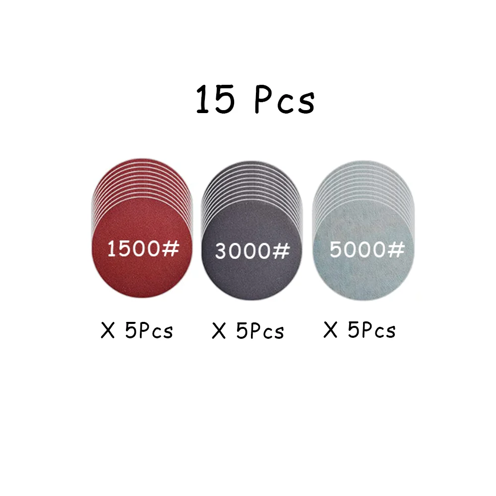 15-65 Stuks Auto Koplamp Reparatie Restauratie Kit 3 Inch 75 Mm Schuurplaat Waxen Spons Schuurpad voor Polijsten En Schuren