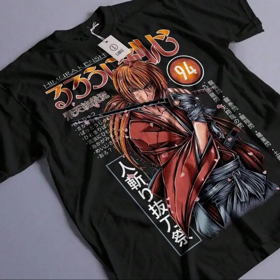Camiseta Rurouni Kenshin Samurai X Himura Anime Manga Sagara Yukishiro Todas las tallas (2)