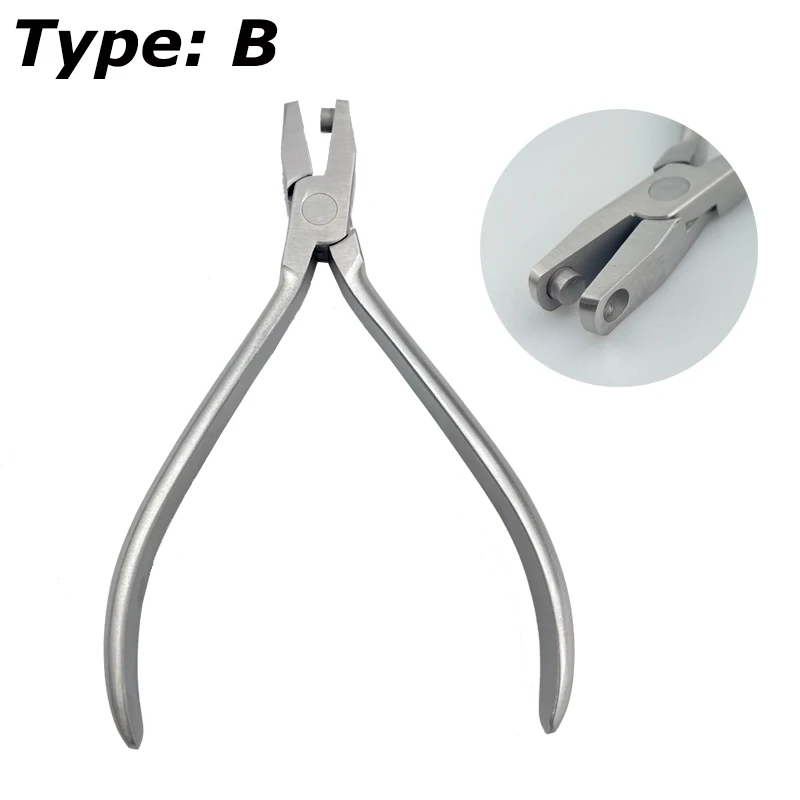 4 Sizes Dental Orthodontic Clear Aligner Plier Punch Hole Thermal Forming Forcep Tear Drop Level Vertical Invisable Dentist Tool