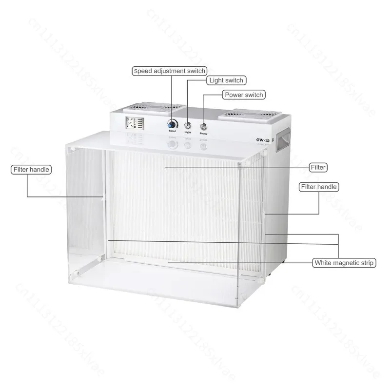 Metal Frame Horizontal Laminar Flow Clean Workbench, Dust-Free Cabinet for Laboratory Scientific Research Operation